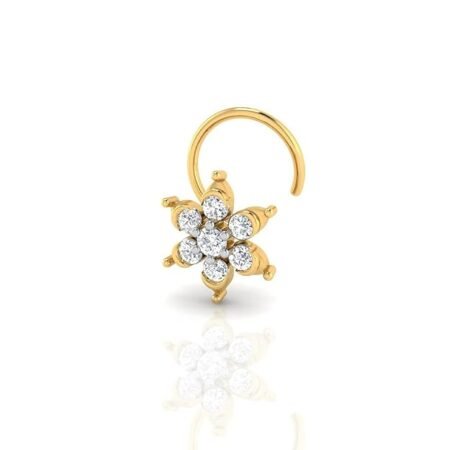 18KT Stylish Womens Gold Nosepin - Womens Jewellery for Great Gifting