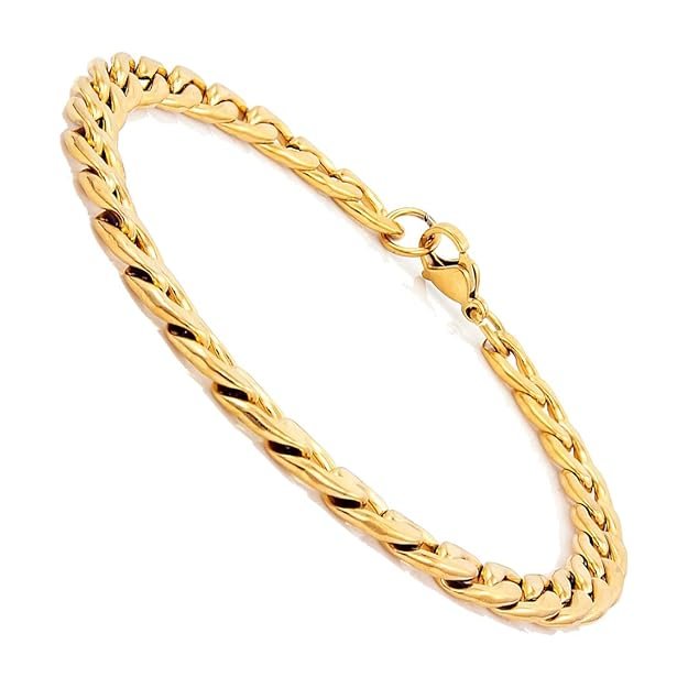 Nakabh Stylish Gold Chain Bracelet for Unisex Everyday Luxury Wear