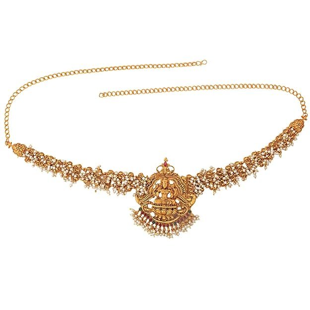 Yellow Chimes Kamarbandh For Women Gold Crystal Studded Traditional Bridal Wear